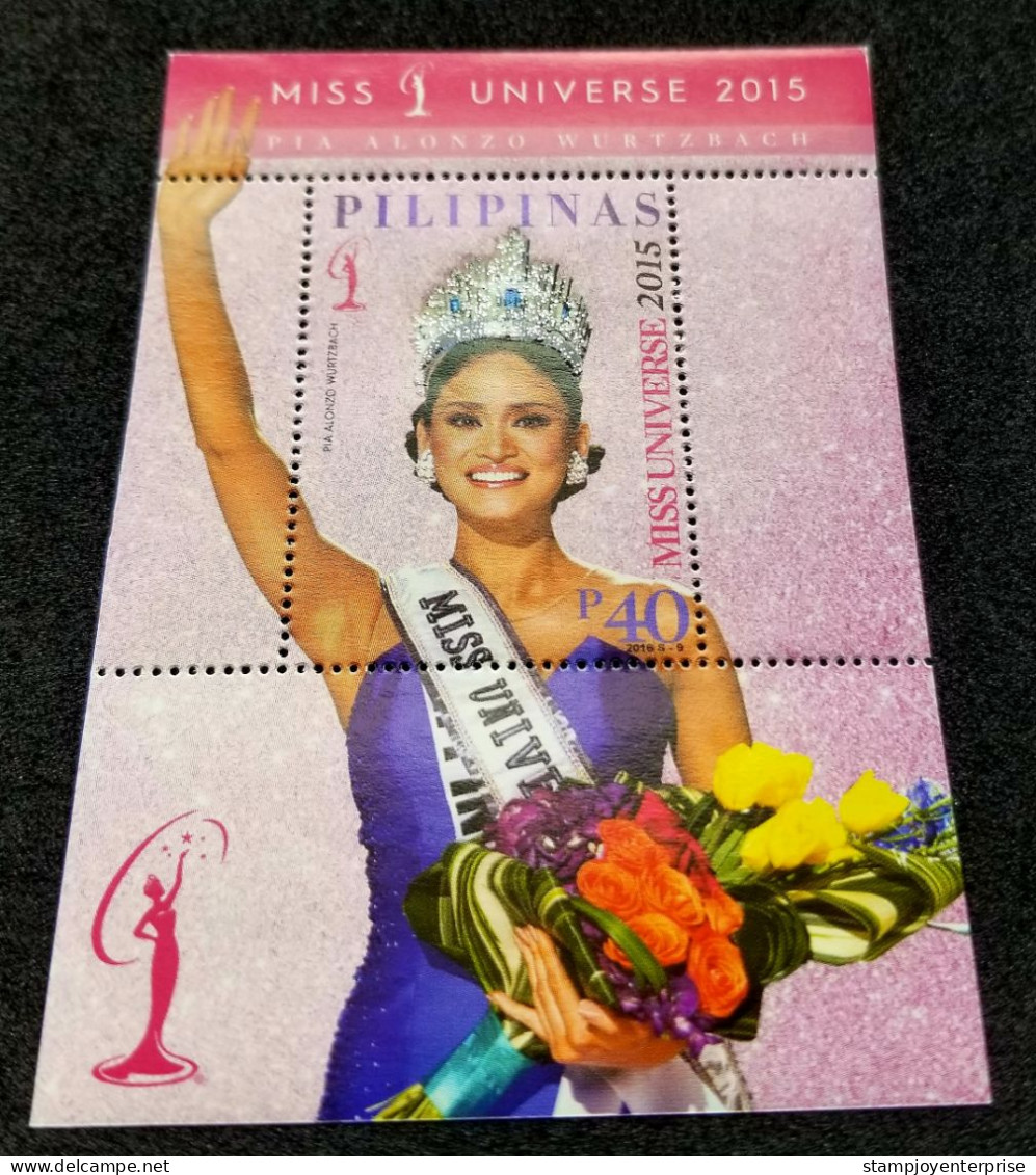 Philippines Miss Universe 2015 2016 Women Beauty Flower (ms) MNH *glitter *unusual - Filipinas