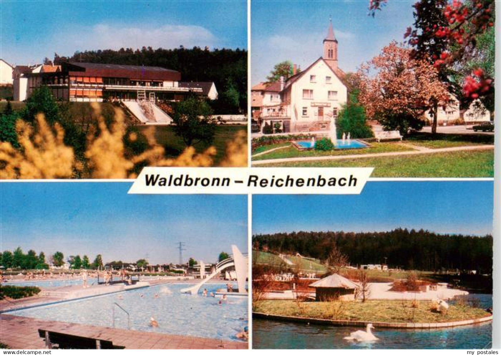 73937622 Reichenbach_Waldbronn Kurhaus Park Freibad Schwanenteich - Altri & Non Classificati