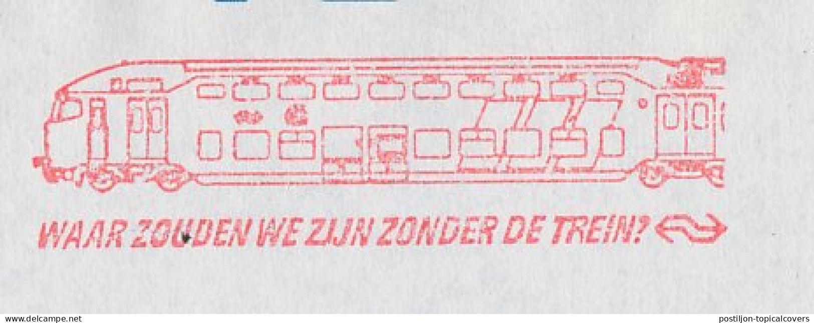 Illustrated Meter Cover Netherlands 1992 - Hasler 7982 NS - Dutch Railways - Where Would We Be Without The Train - Trains