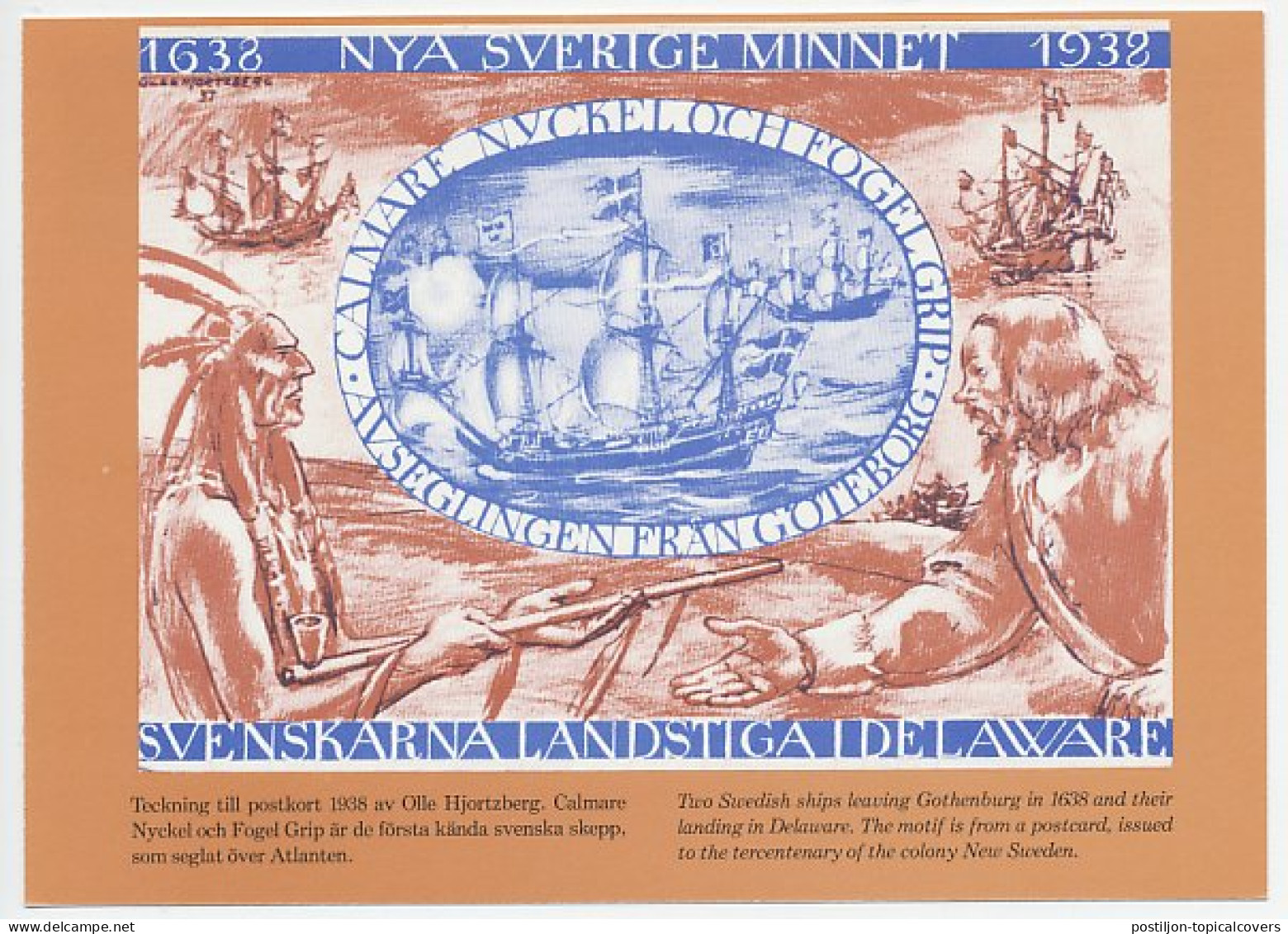 Postal Stationery Sweden Indian - Peace Pipe - Tabac