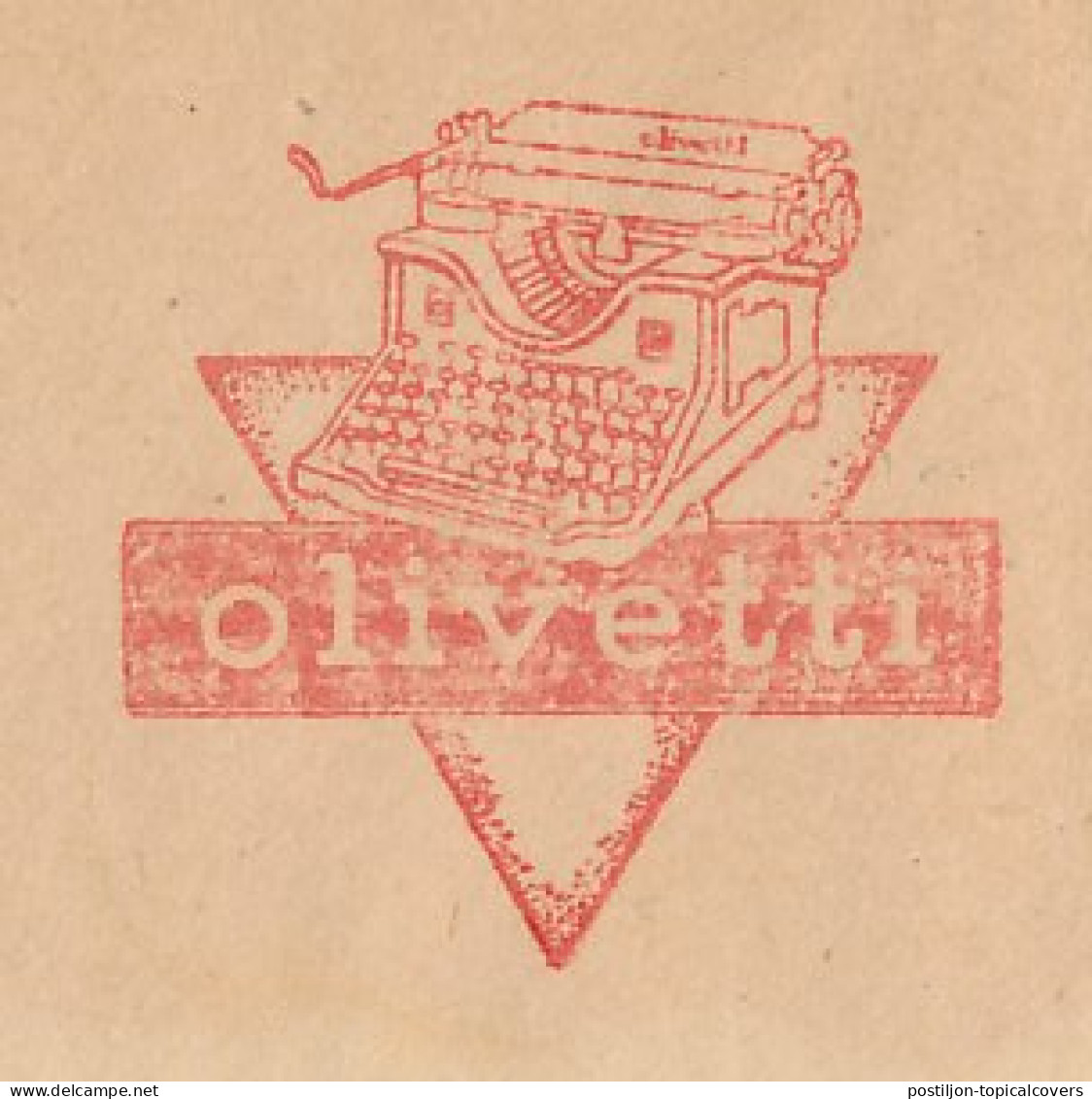 Meter Cover Netherlands 1941 Typewriter - Olivetti - Ohne Zuordnung