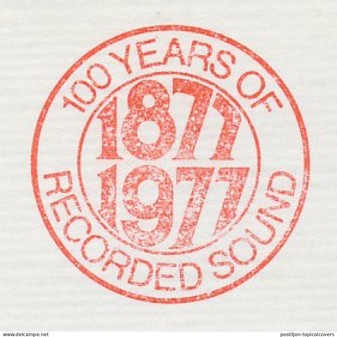 Meter Cut Netherlands 1977 100 Yearsd Of Recorded Sound 1877 - 1977 - Music