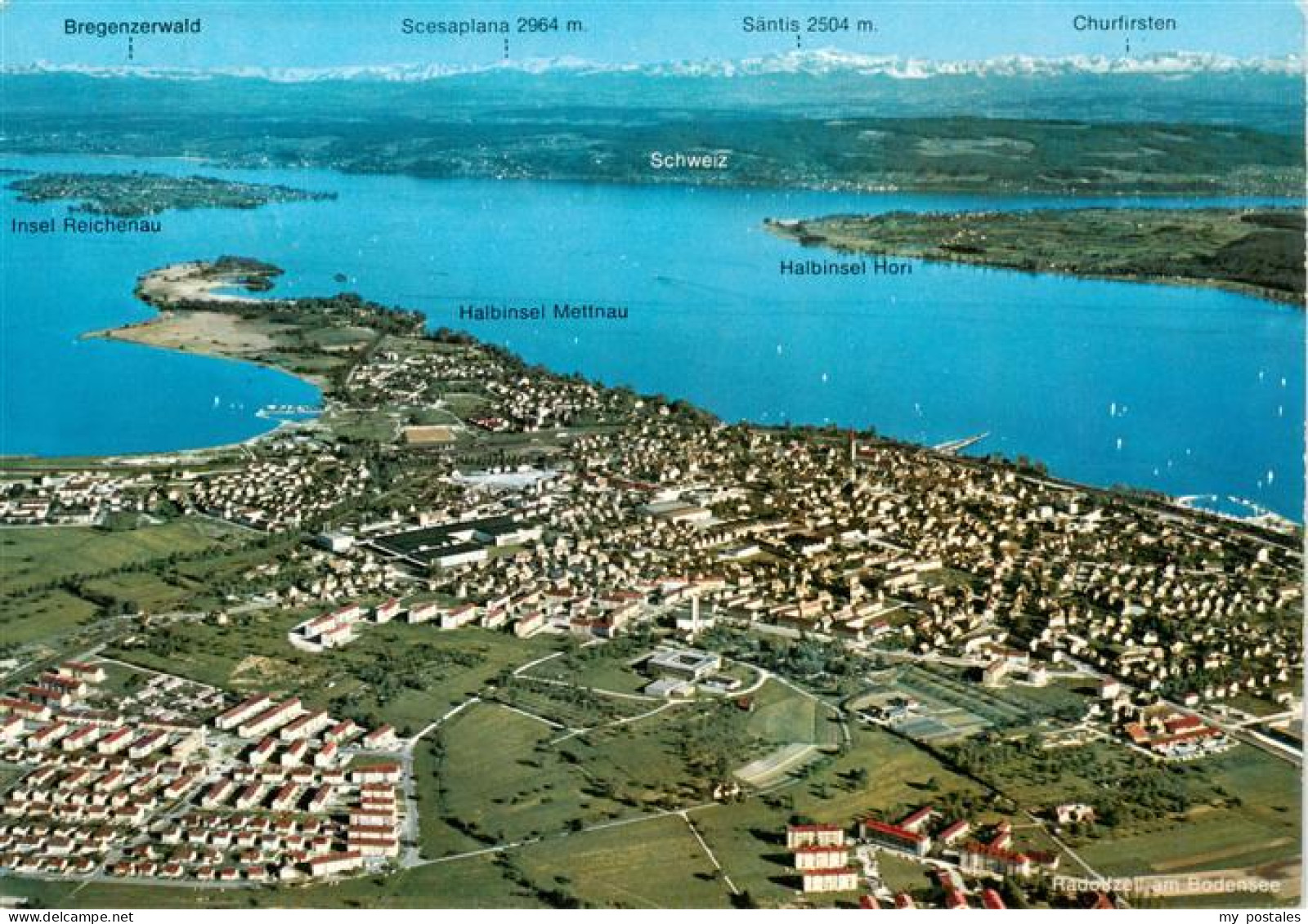 73937607 Radolfzell_Bodensee Fliegeraufnahme Mit Halbinsel Mettnau Insel Reichen - Radolfzell