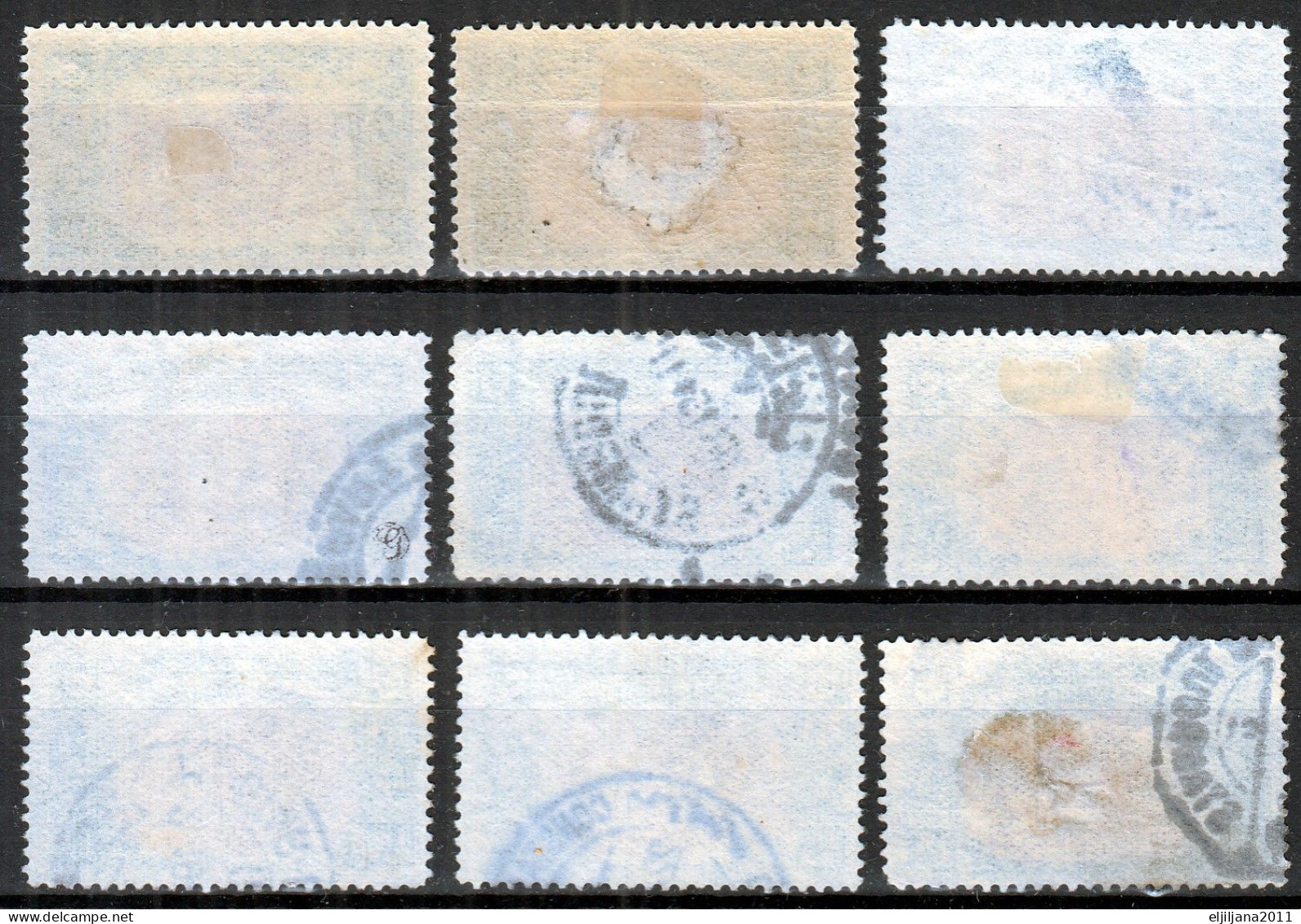 ⁕ Turkey 1914 ⁕ Ottoman Empire / Views Of Constantinople 1 3/4 Pia. Mi.237 ⁕ 7v Used + 2v MH - Used Stamps