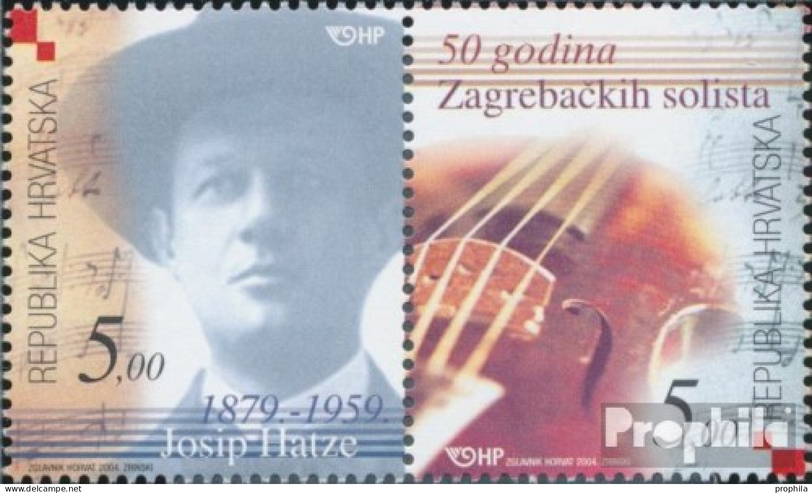 Kroatien 670-671 Paar (kompl.Ausg.) Postfrisch 2004 Josip Hatze - Croazia