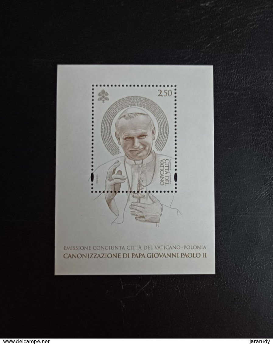 VATICANO PAPA 2014 Mi BL 45 MNH - Blocs & Hojas