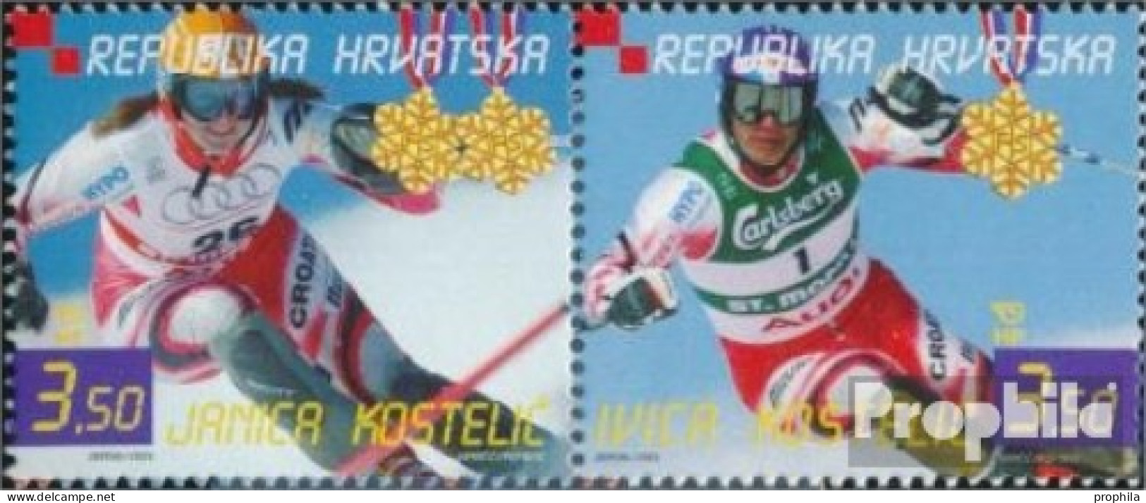 Kroatien 645-646 Paar (kompl.Ausg.) Postfrisch 2003 Alphine Ski-WM - Croatia