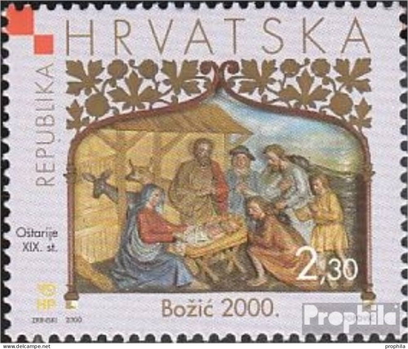 Kroatien 559 (kompl.Ausg.) Postfrisch 2000 Weihnachten - Croatia