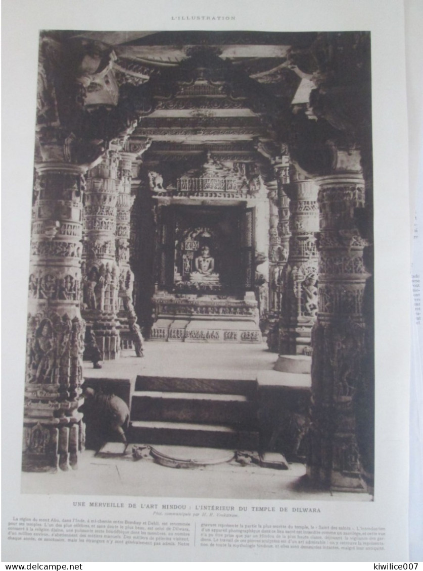 1924  Une Merveille De L Art HINDOU  Intérieur Du Temple De  DILWARA   Mont Abu - Unclassified