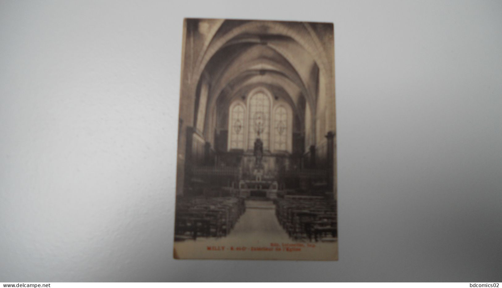 DEP 91 ESSONNE  CARTE ANCIENNE EN N/BL MILLY INTERIEUR DE L'EGLISE EDIT LUTZVEILLER  DE 1925/TBE - Milly La Foret