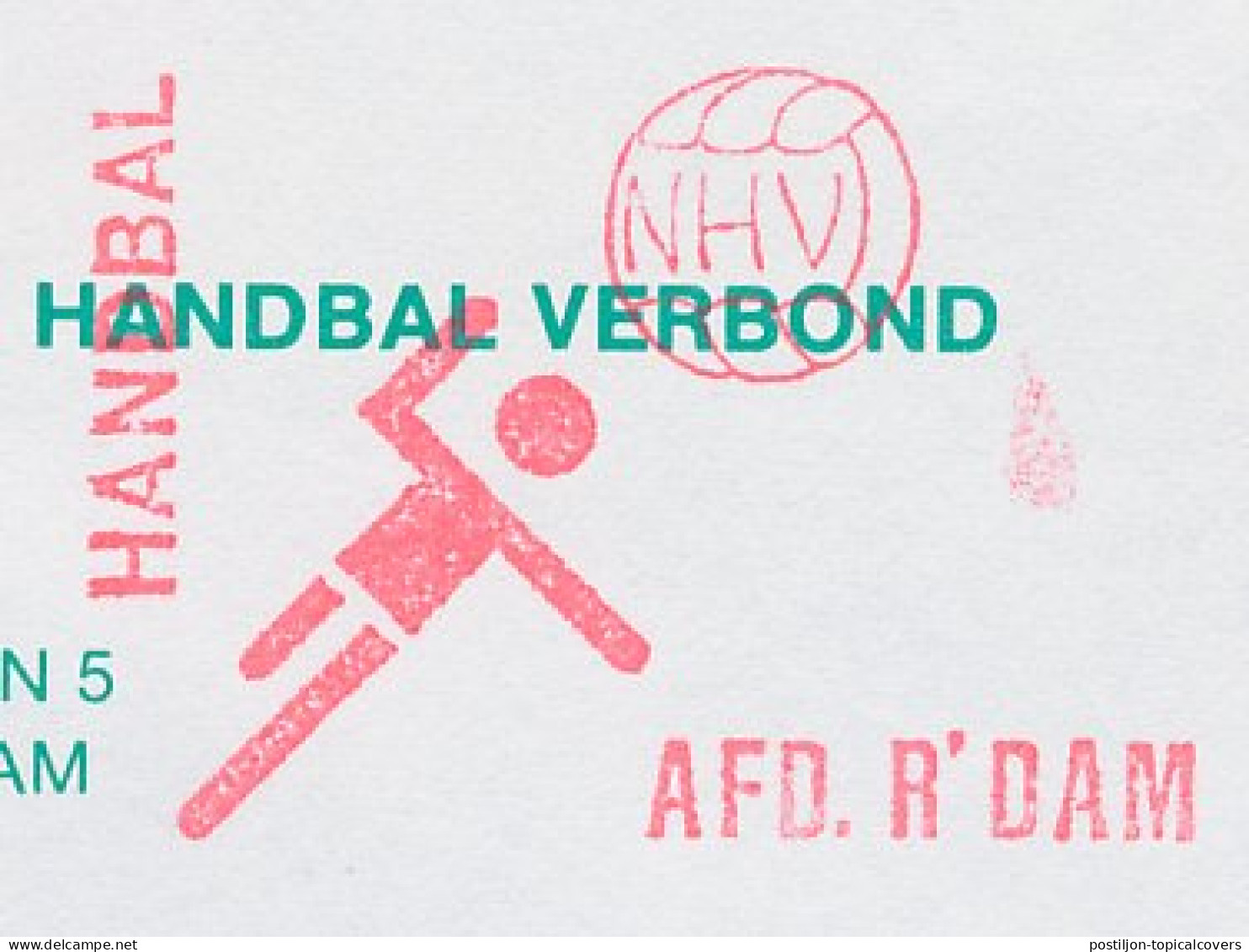 Meter Cover Netherlands 1990 Dutch Handball Association - Schiedam - Sonstige & Ohne Zuordnung