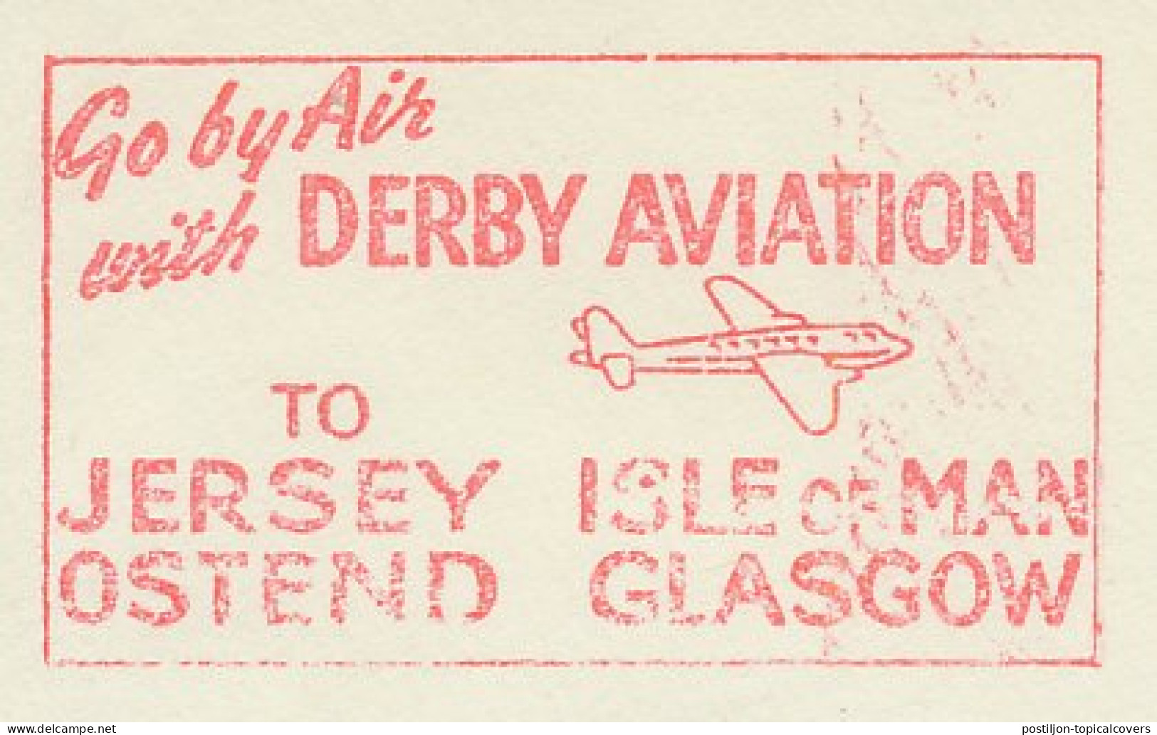 Meter Cut GB / UK 1962 Derby Aviaton - Jersey - Isle Of Man - Aerei