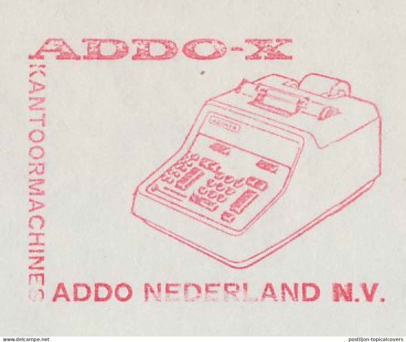 Meter Cover Netherlands 1965 Calculator - Calculating Machine - Addo-X - Unclassified