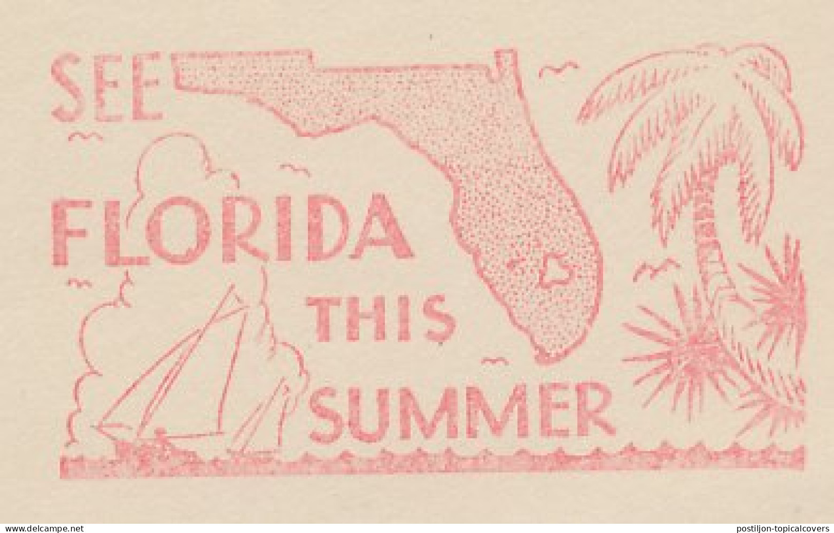 Meter Cut USA 1940 Florida - Palm Tree  - Andere & Zonder Classificatie