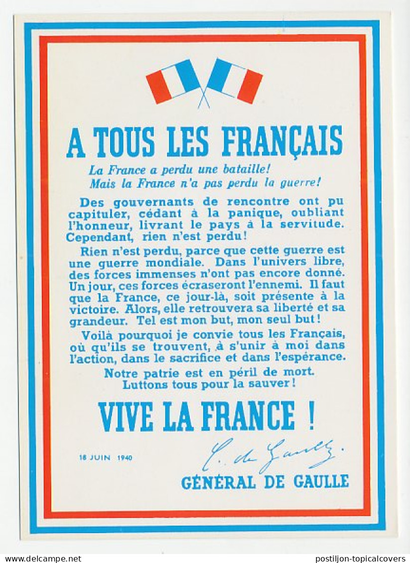 Postcard / Postmark France 1971 Charles De Gaulle - Autres & Non Classés