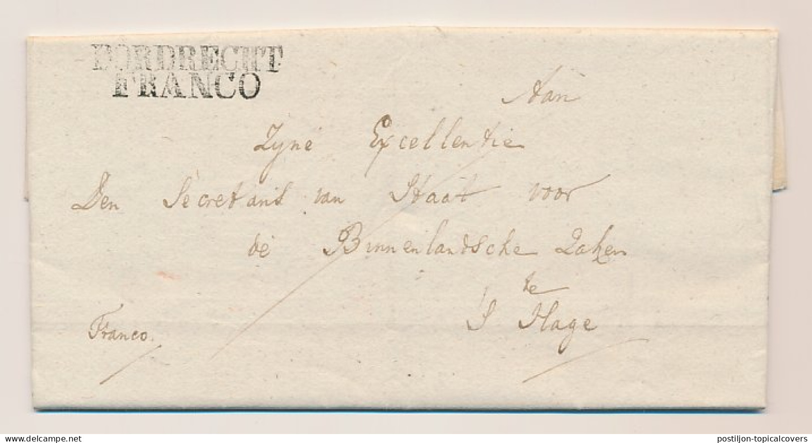 Dubbeldam - DORDRECHT FRANCO - S Gravenhage 1815 - Type Onbekend - ...-1852 Voorlopers