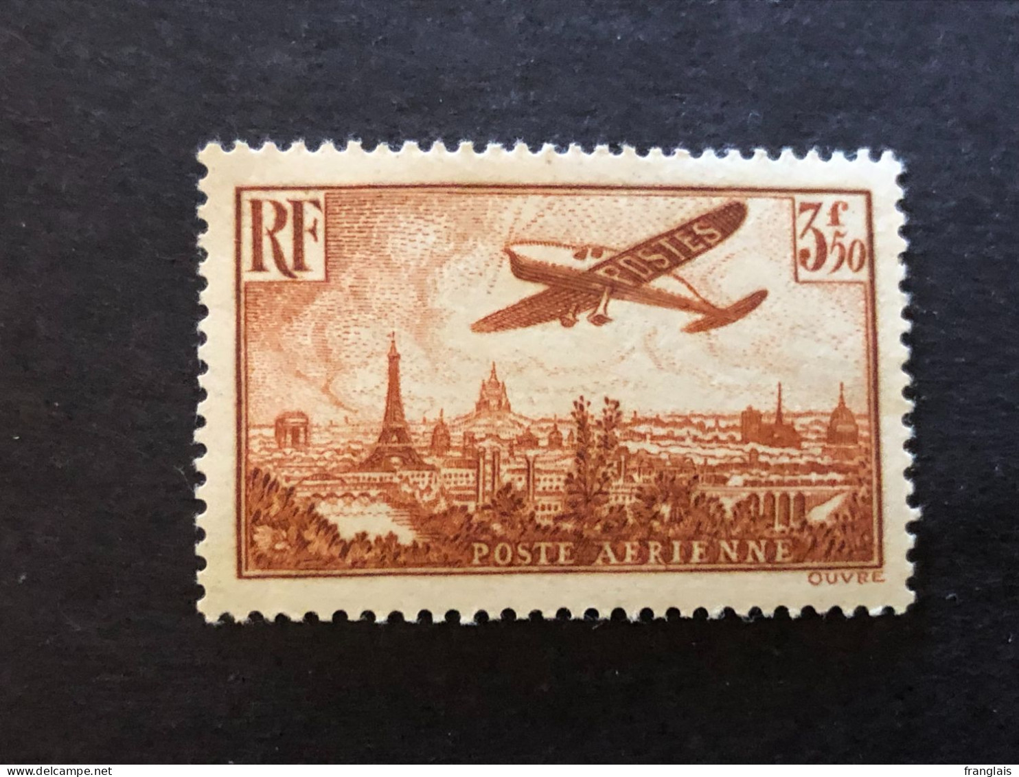 France PA 13  3f50 Brun, Neuf Avec Charnière ** - 1927-1959 Usati