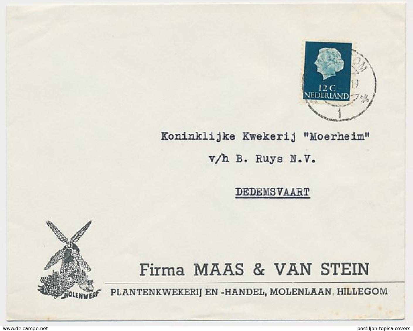 Firma Envelop Hillegom 1961 - Plantenkwekerij - Zonder Classificatie