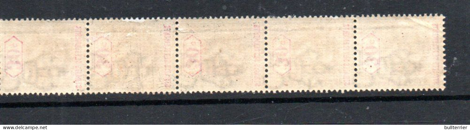 STRAITS SETTLEMENTS - 1902- Edward 30c Grey & Red Strip Of 5 Mnh/OG SG Cat £125 - Straits Settlements