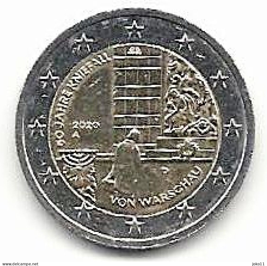 2 Euro, 2020, 50 Jahre Kniefall Von Warschau, Prägestätte (A), Vz, Gut Erhaltene Umlaufmünze - Germany