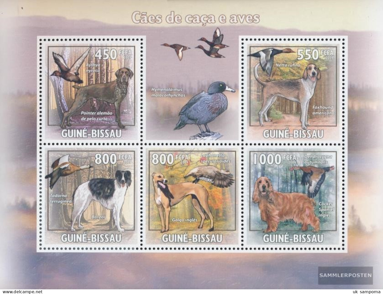 Guinea-Bissau 4486-4490 Sheetlet (complete. Issue) Unmounted Mint / Never Hinged 2009 Hoands And Birds - Guinea-Bissau