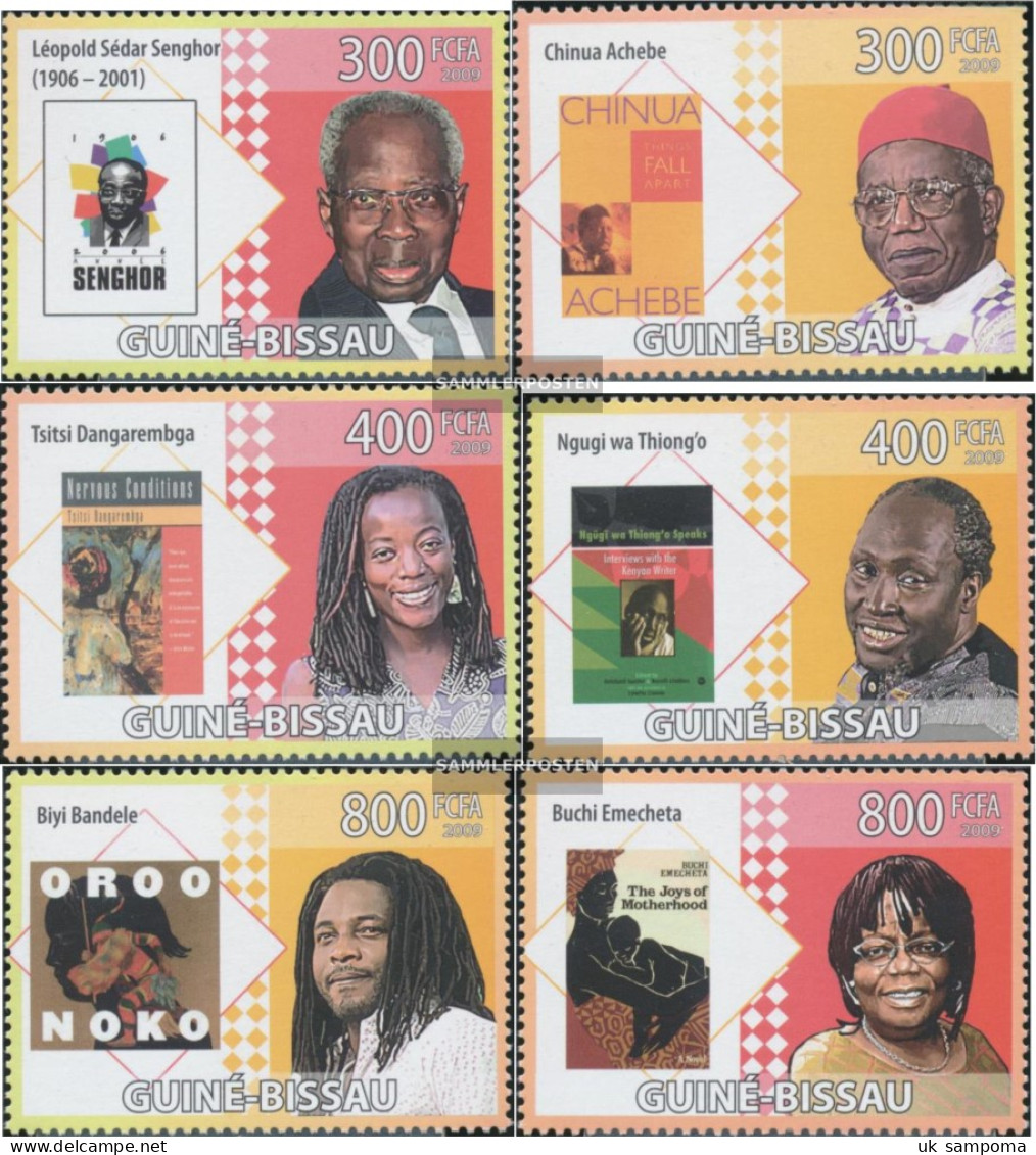 Guinea-Bissau 4183-4188 (complete. Issue) Unmounted Mint / Never Hinged 2009 African Writers - Guinea-Bissau