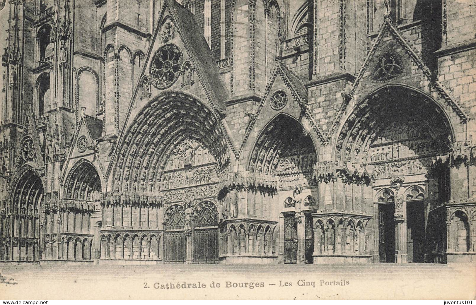 CPA Cathédrale De Bourges-Les Cinq Portails-2      L2869 - Bourges