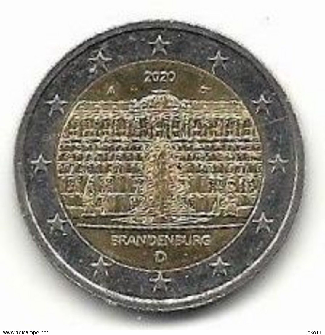 2 Euro, 2020, Brandenburg, Prägestätte (A), Vz, Gut Erhaltene Umlaufmünze - Germania