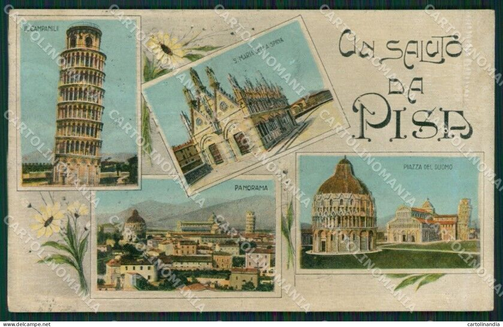Pisa Città Saluti Da PIEGHINA Cartolina KVM1067 - Pisa