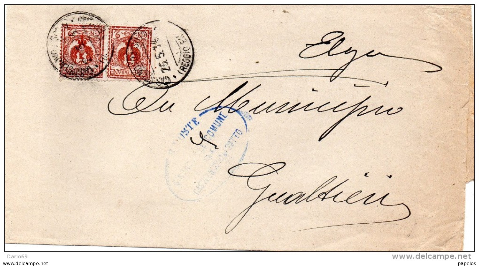 1914   LETTERA CON ANNULLO CASTELNUOVO  DI SOTTO REGGIO EMILIA - Storia Postale