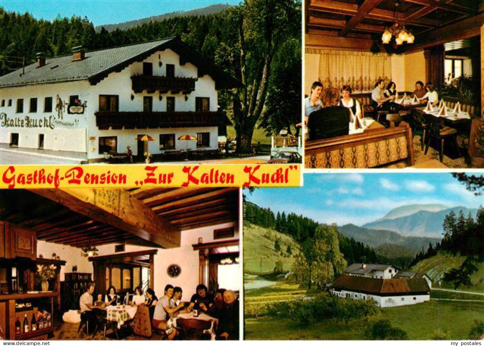 73937429 Kuchl_Salzburg_AT Gasthof Pension Zur Kalten Kuchl Gastraeume Panorama - Autres & Non Classés