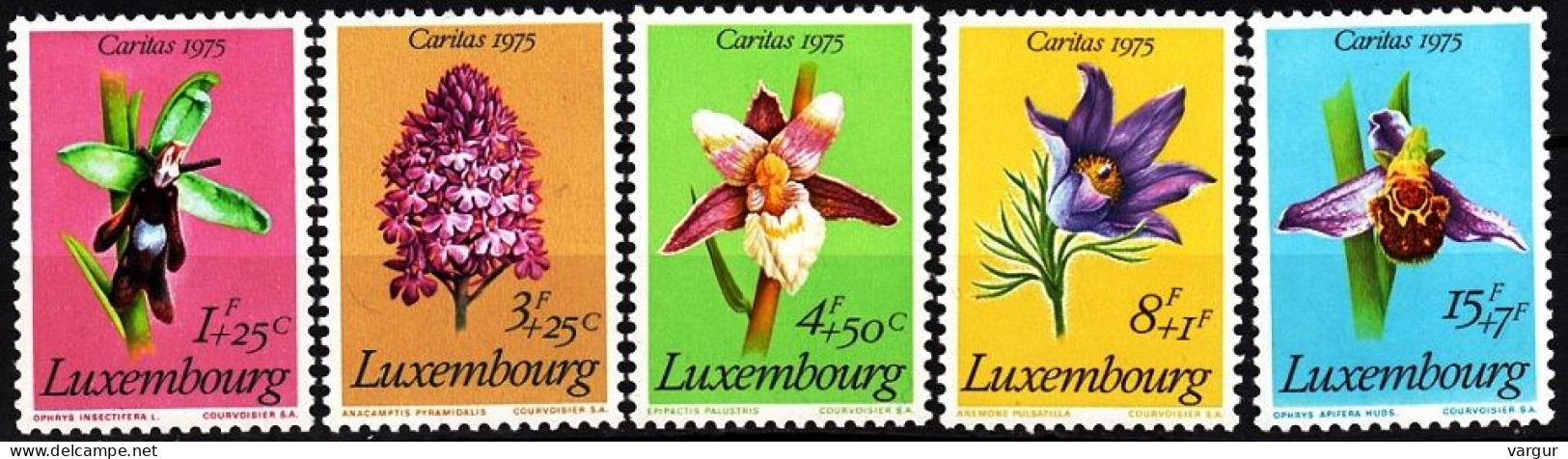 LUXEMBOURG 1975 FLORA Plants: Flowers. Caritas. Complete Set, MNH - Altri & Non Classificati