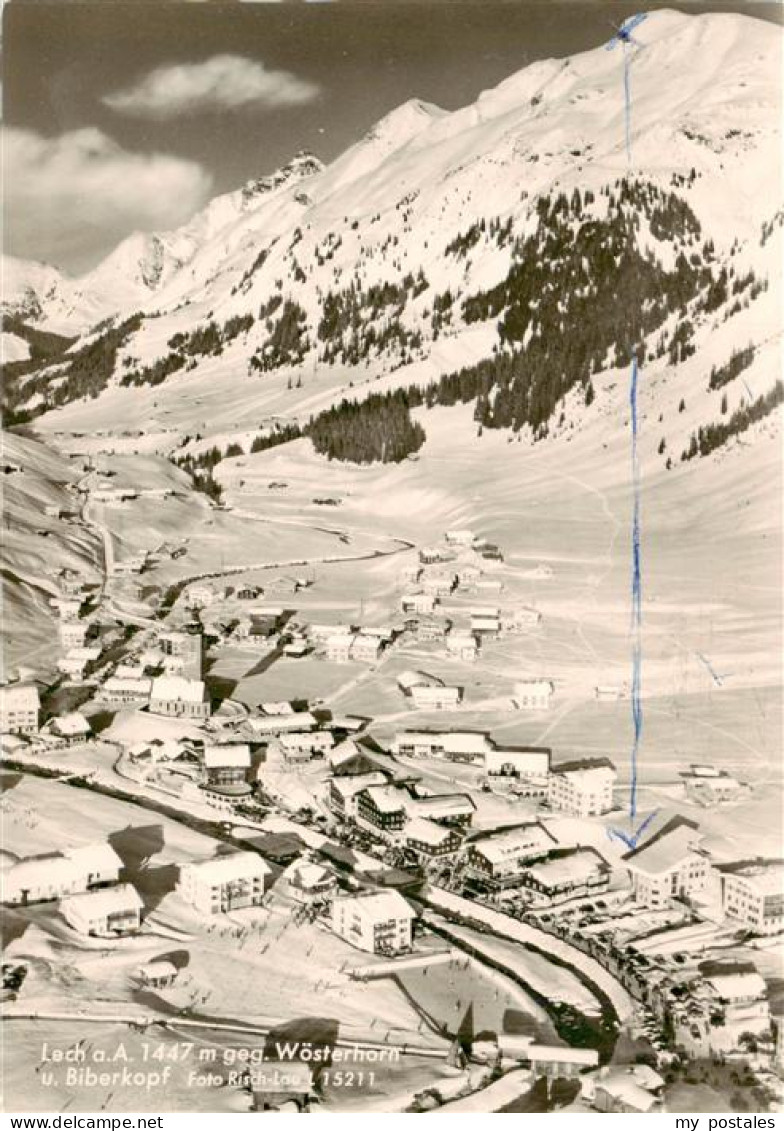 73937414 Lech_Vorarlberg Fliegeraufnahme Mit Woesterhorn Und Biberkopf - Autres & Non Classés