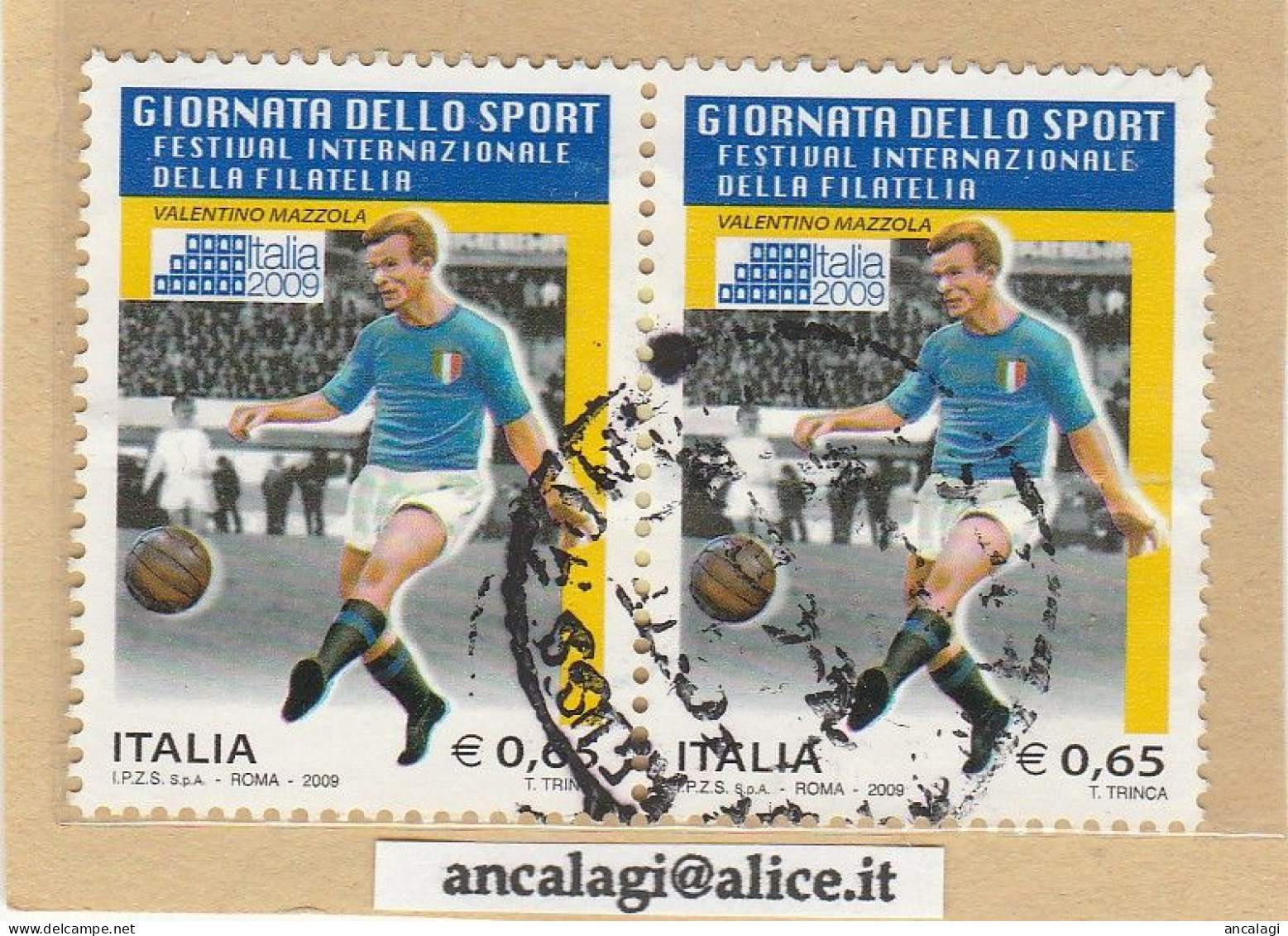 USATI ITALIA 2009 - Ref.1140A "VALENTINO MAZZOLA" 1 Val. In Coppia - - 2001-10: Used