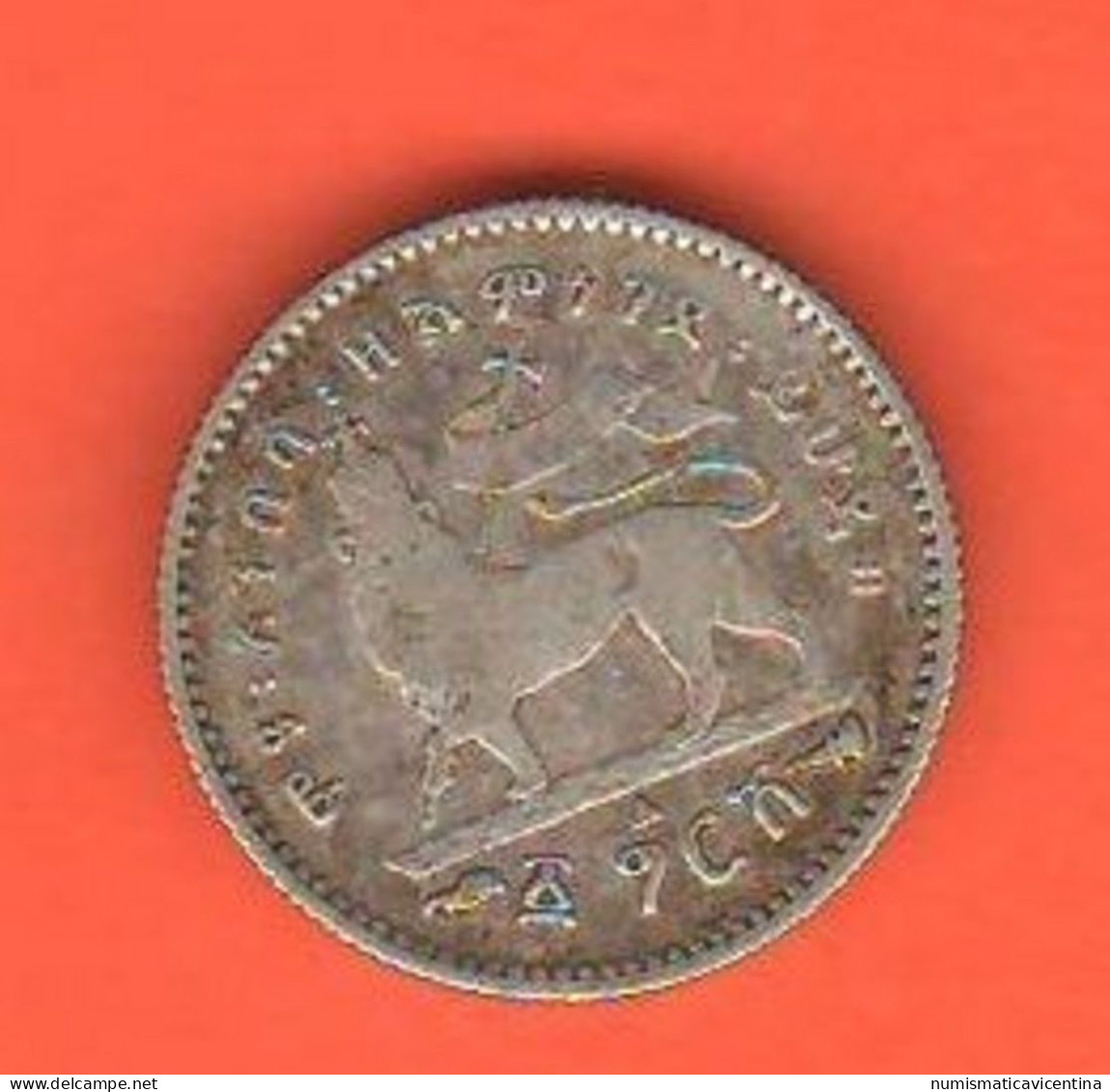 Etiopia 1 Ghersh 189... Menelik II° Ethiopie Silver Coin Ethiopia - Ethiopië