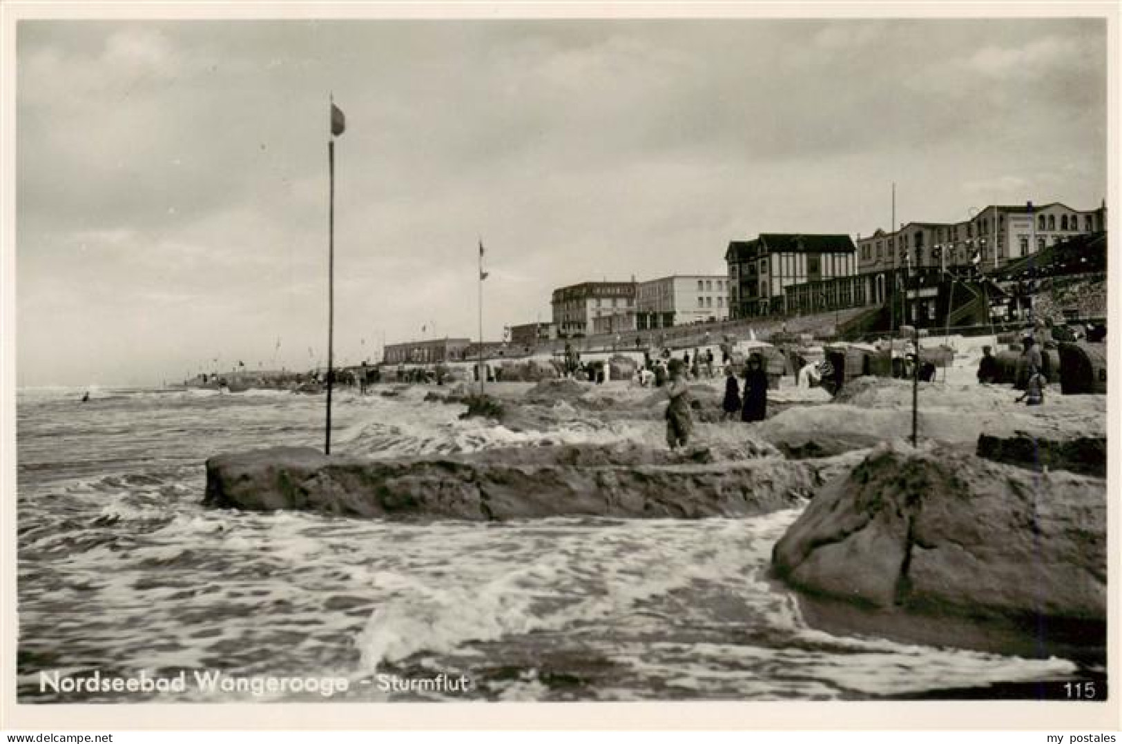 73937306 Wangerooge_Wangeroog_Nordseebad Sturmflut - Wangerooge