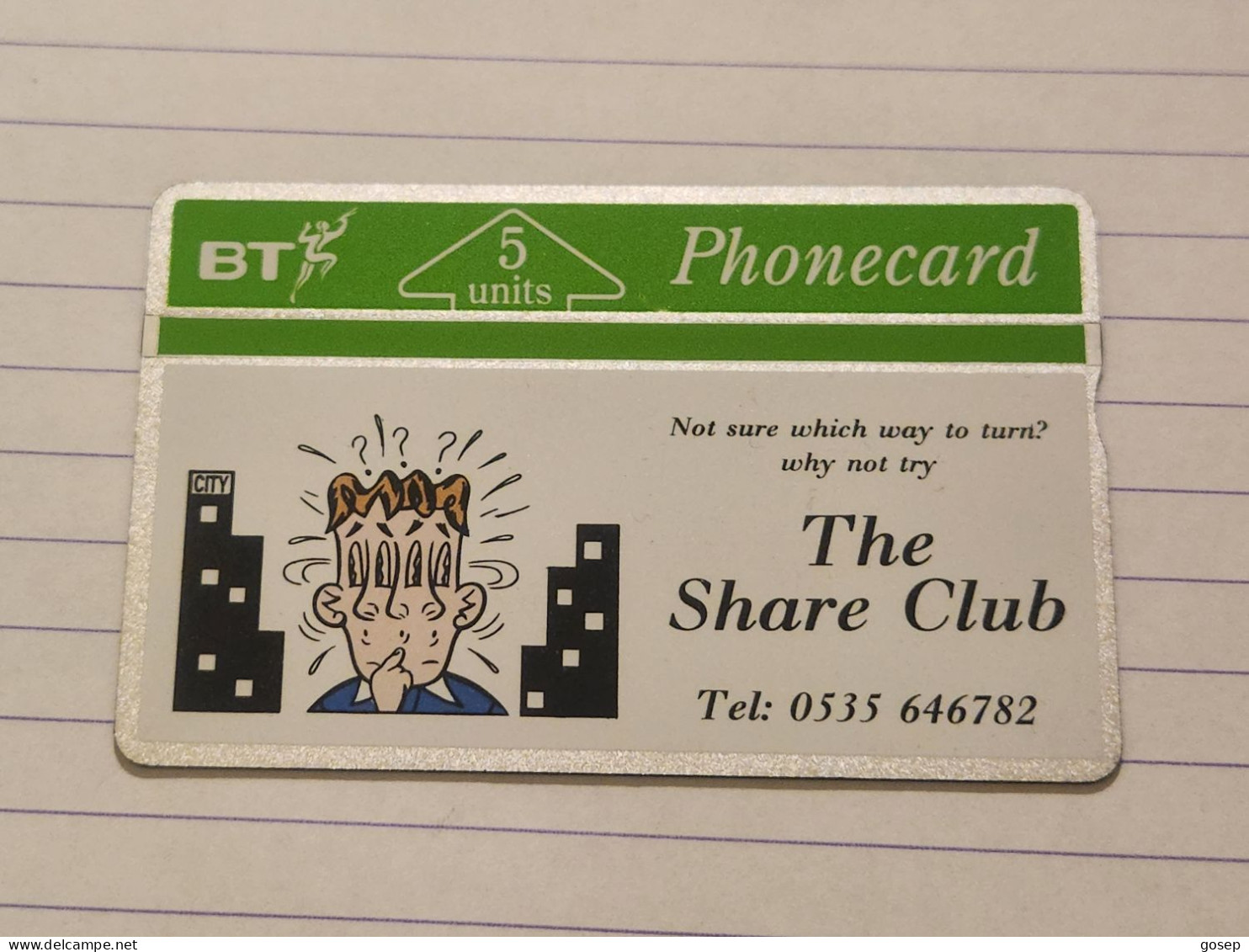 United Kingdom-(BTG-022)-THE SHARE CLUB 1-(35)(5units)(DUMMY CARD)(tirage-500)(price Cataloge-25.00£mint) - BT Allgemeine