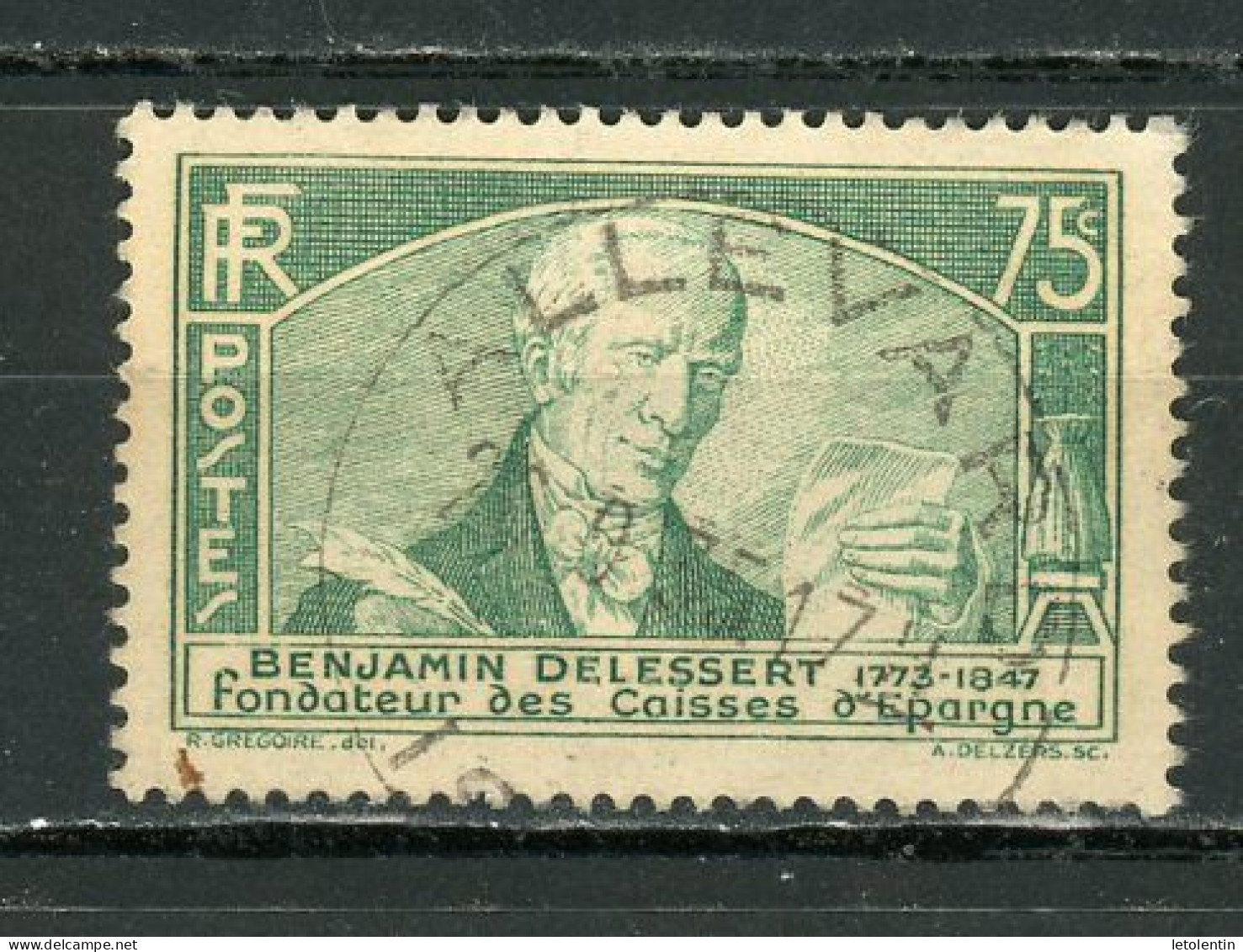 FRANCE - CAISSES D'EPARGNE - N° Yvert 303 Obli. Ronde De “ALLEVARD” De 1935 - Used Stamps
