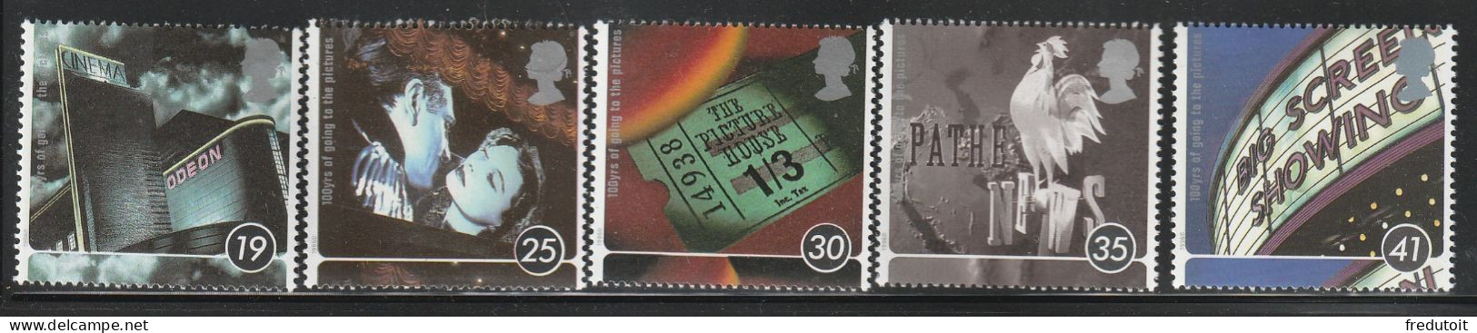 GRANDE BRETAGNE - N°1866/70 ** (1996) Cinéma - Unused Stamps