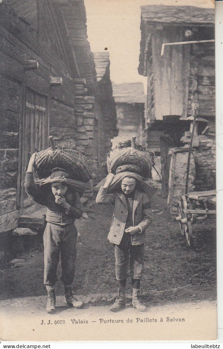 VALAIS - Porteurs De Paillets à SALVAN - Salvan