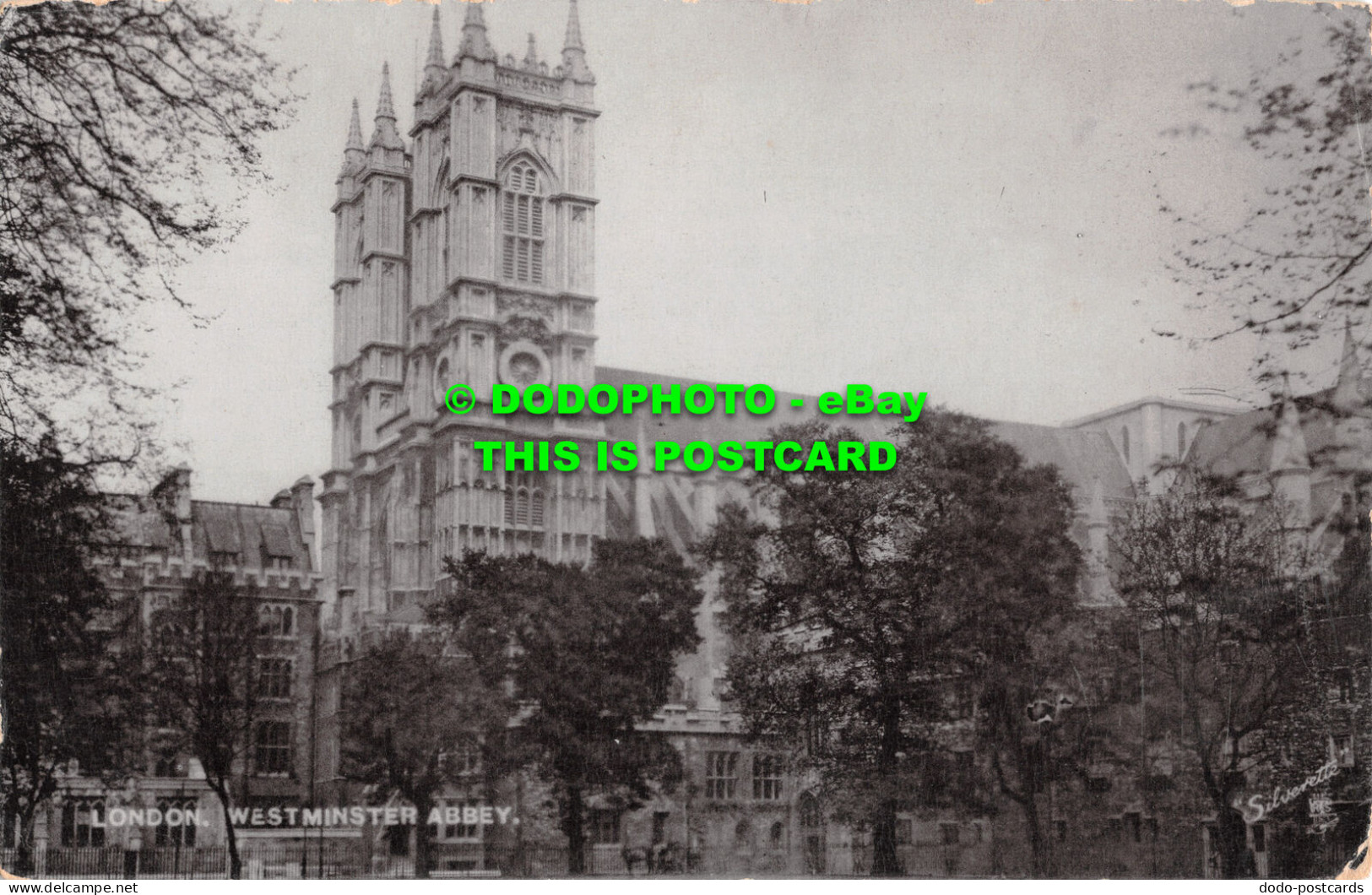 R478920 London. Westminster Abbey. Tuck. Silverette. Postcard 1809. 1906 - Sonstige & Ohne Zuordnung