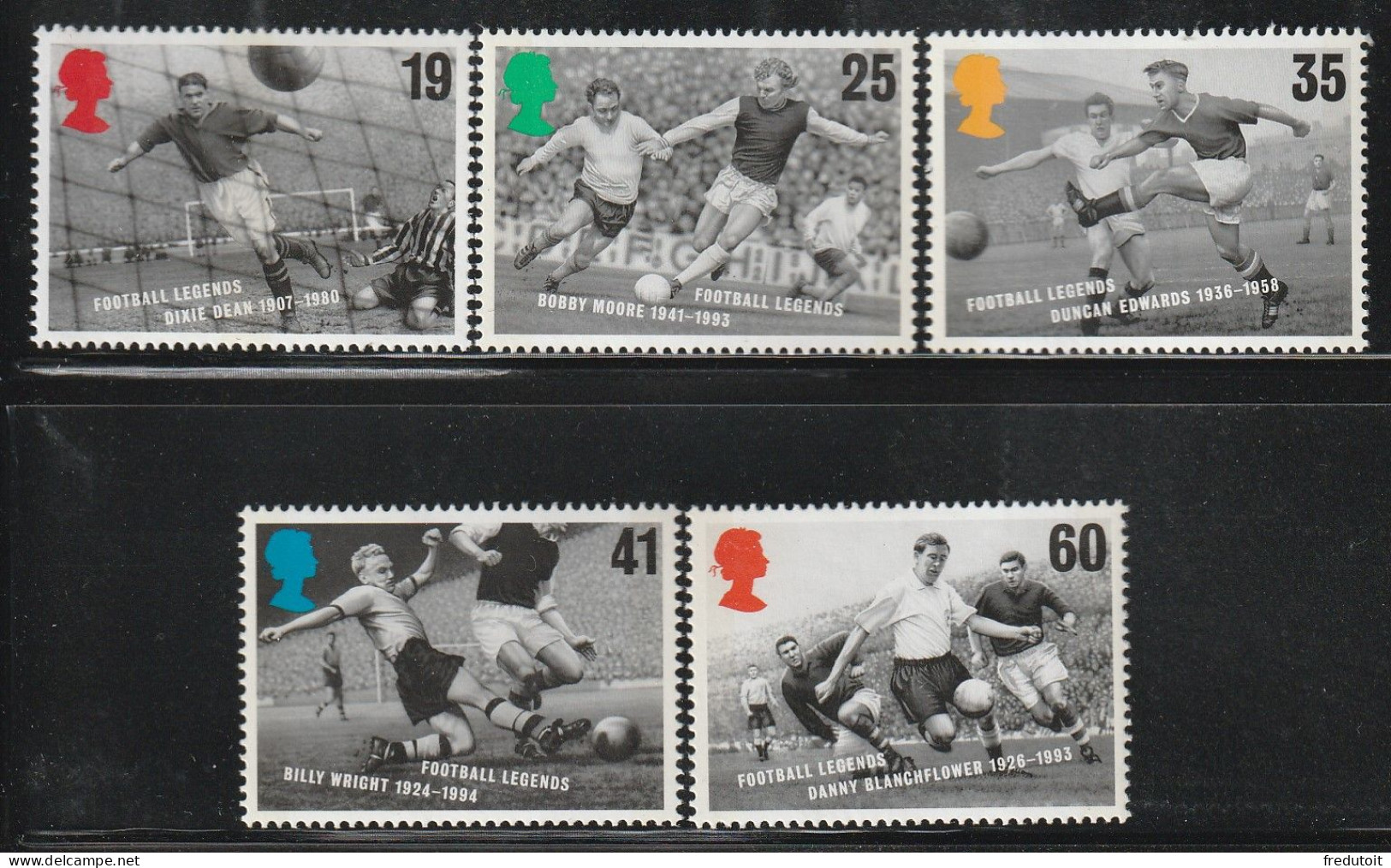 GRANDE BRETAGNE - N°1871/5 ** (1996) Football - Unused Stamps