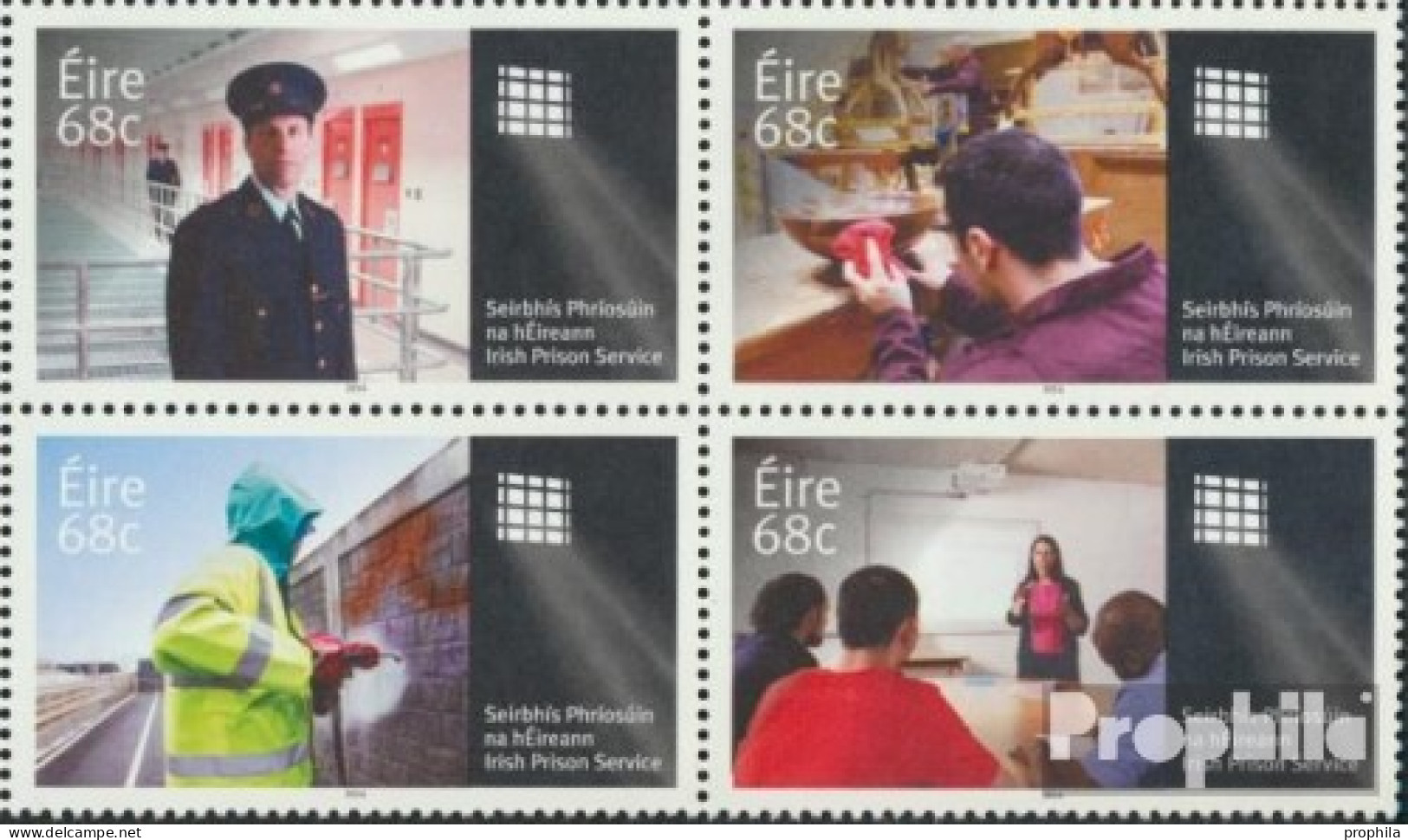 Irland 2103-2106 Viererblock (kompl.Ausg.) Postfrisch 2014 Irische Strafvollzugswesen - Unused Stamps