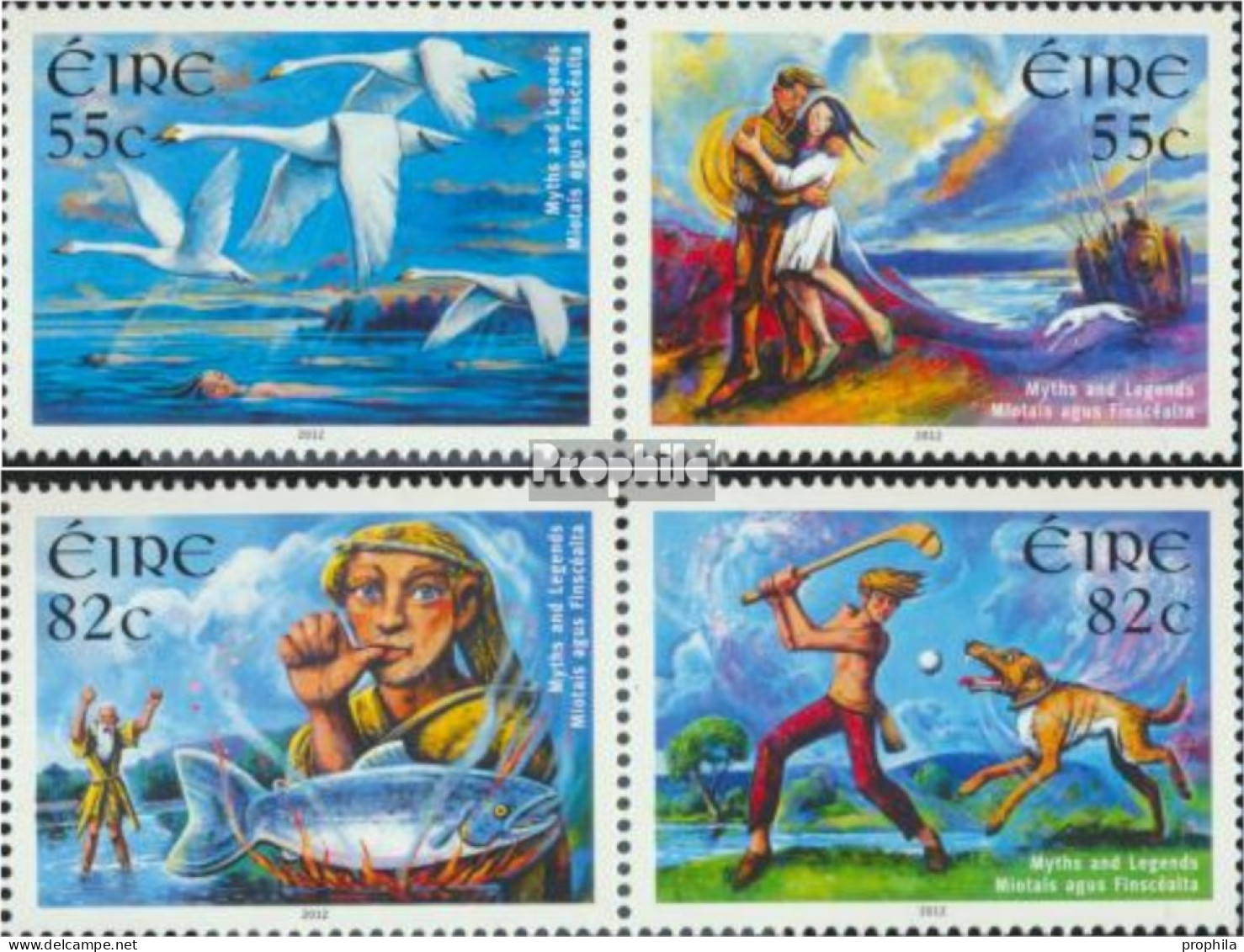 Irland 2030-2033 Paare (kompl.Ausg.) Postfrisch 2012 Sagen Und Legenden - Unused Stamps