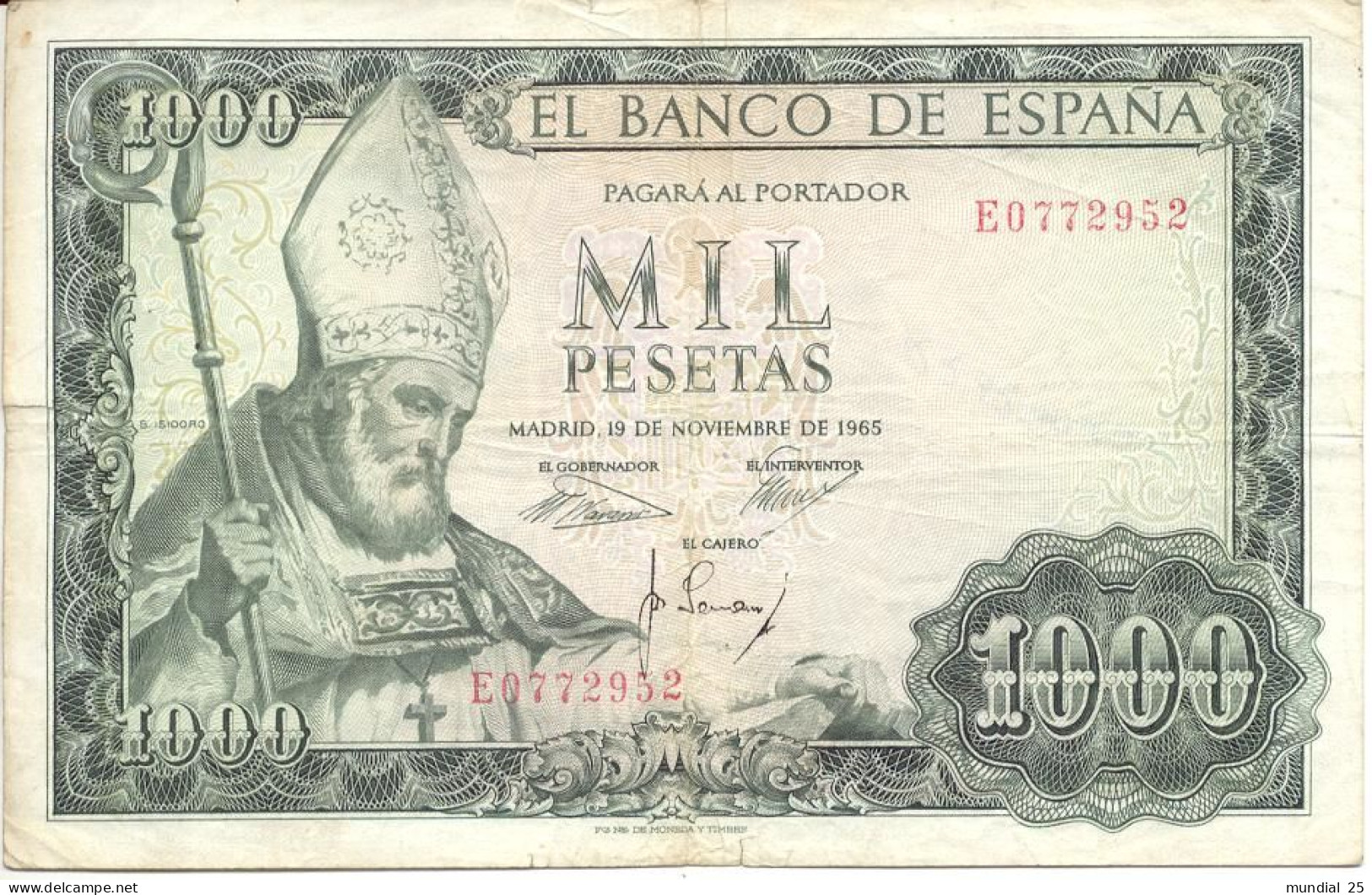 SPAIN 1.000 PESETAS 19/11/1965 - 1000 Peseten