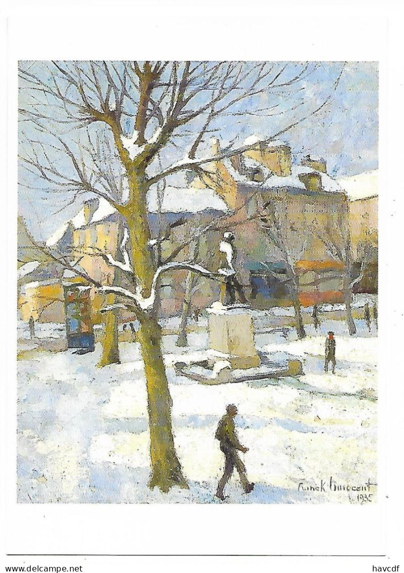 CPM - édit. Conseil Général 76 - Tableau De Franck INNOCENT - Place Du 39ème Régiment Sous La Neige à Rouen - Peintures & Tableaux