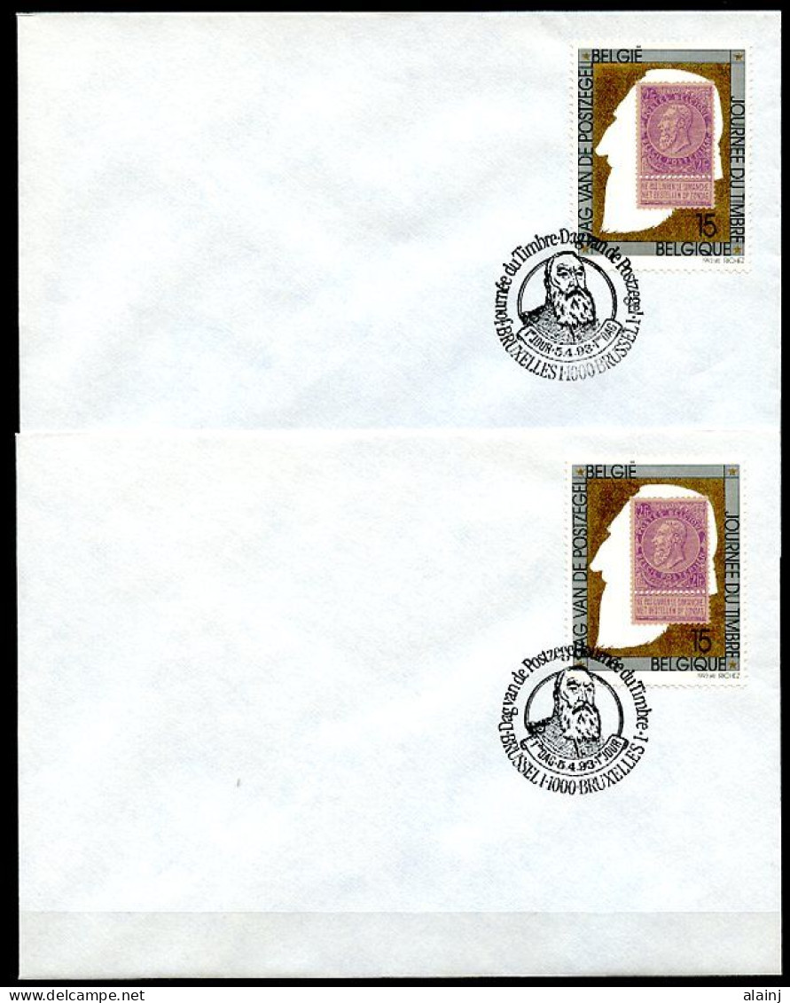 BE   2500   --   1 Er Jour 5 / 4 / 1993  --  Enveloppes Avec Cachet 2 X Bruxelles (FR ND)  -  Voir Scan - Lettres & Documents