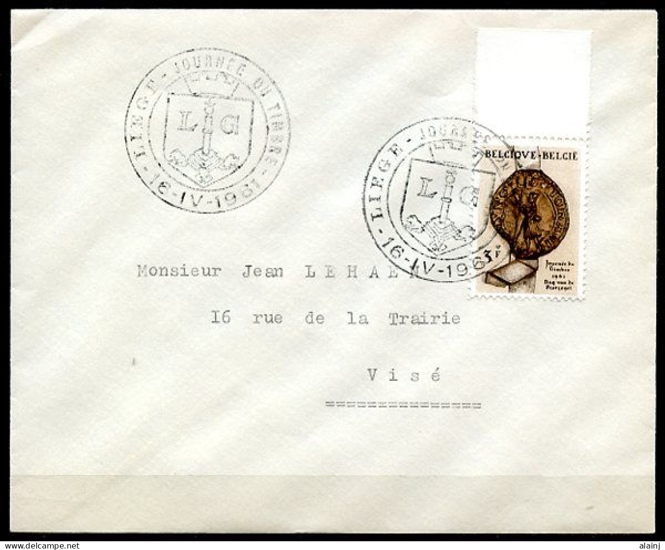 BE   1175    ----   Journée Du Timbre  --  Cachet Liège  --  Premier Jour - Storia Postale