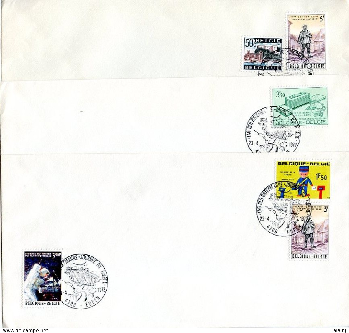 BE   1622    ----   Journée Du Timbre  --  9 Enveloppes Différentes  --  Cachet Eupen - La Gileppe  - Storia Postale