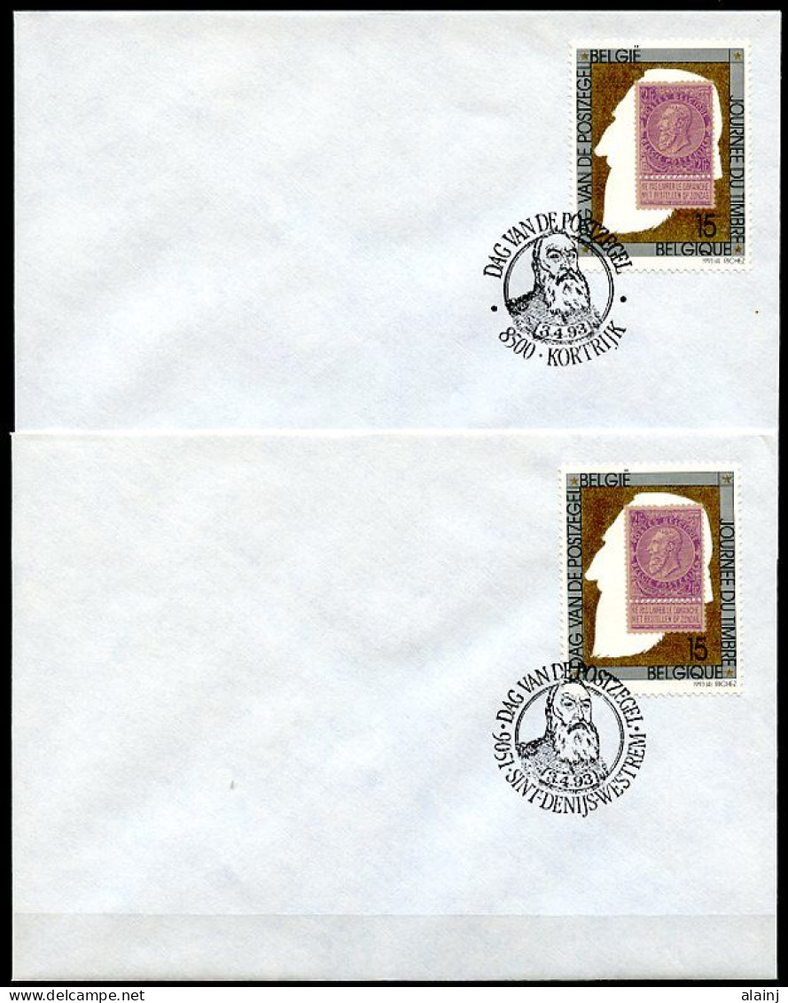 BE   2500   --   1 Er Jour 3 / 4 / 1993  --  Enveloppes Avec Cachet Des 8 Provinces  + 2 X Bruxelles --  Voir Scans - Cartas & Documentos